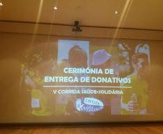 Corrida Saúde + Solidária entrega donativo a instituições